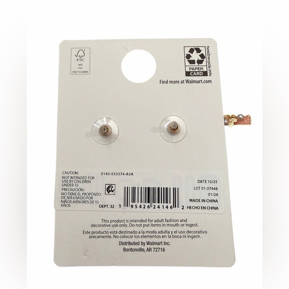 Way To Celebrate Easter Butterfly Cross Dangle Earrings - Picture 5 of 5